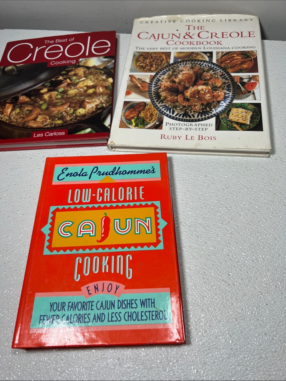 Low-Calorie Cajun-Best of Creole-Cajun and Creole 3 Cookbooks Great Condition